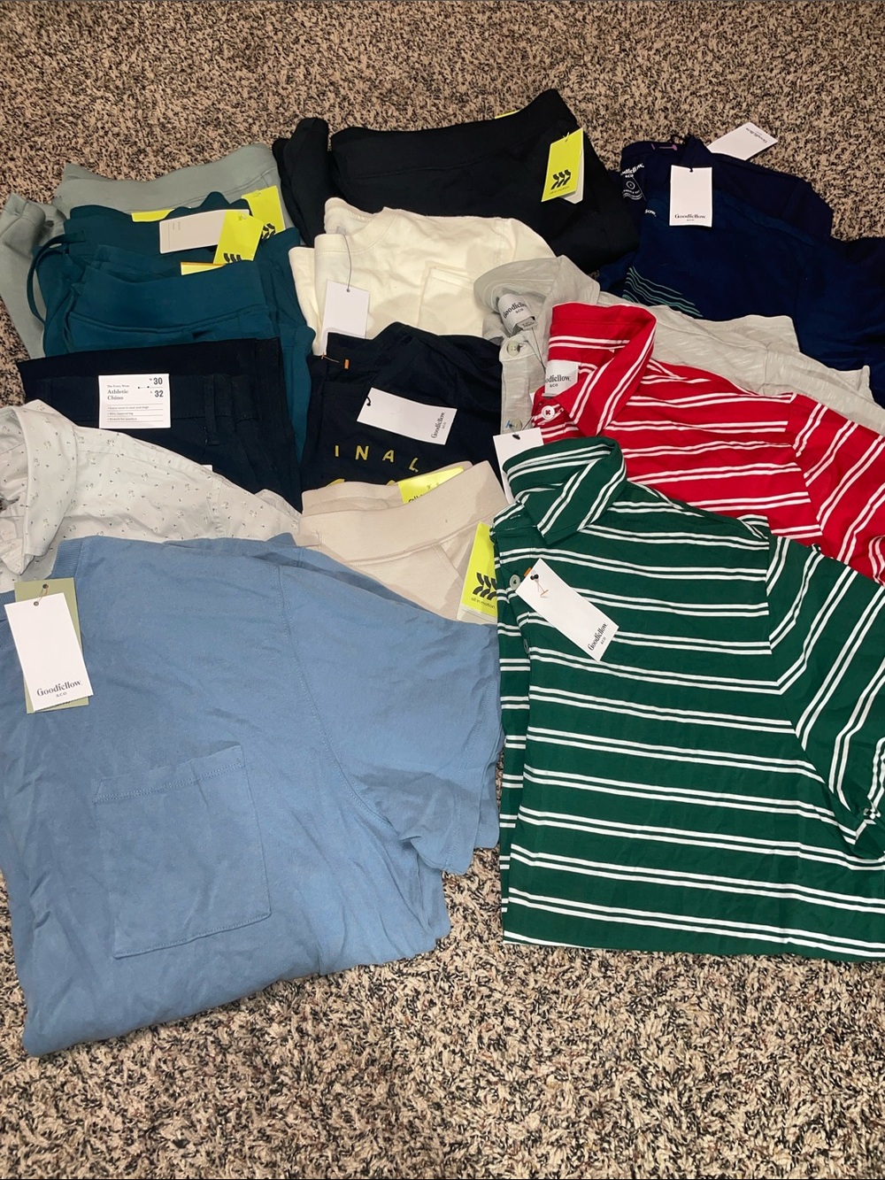 Resell 15 Piece Men’s Polo Tee & Active Shorts Bundle Various Sizes All NWT #1